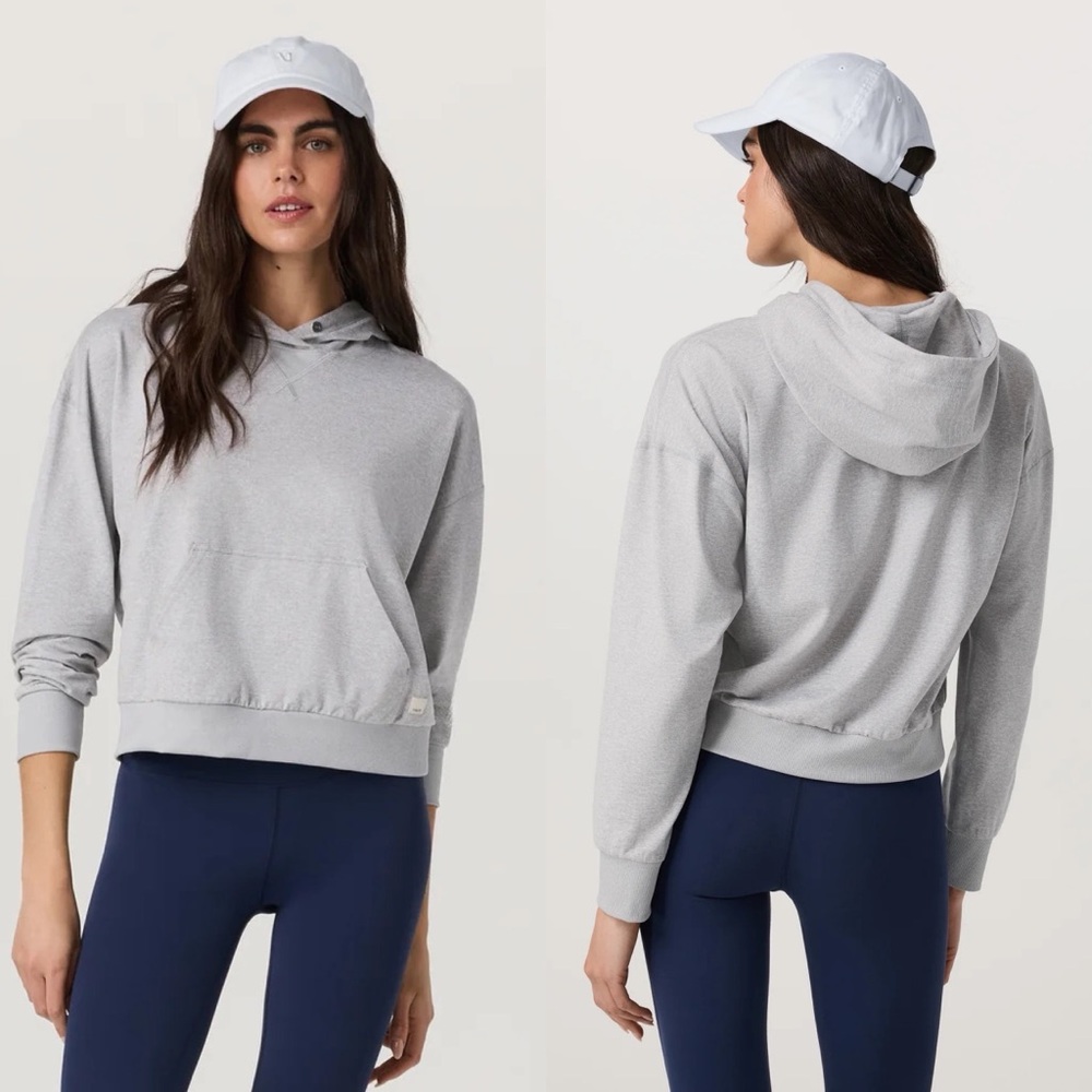 Vuori Halo Modern Pullover Hoodie Pale Grey Heather SZ XS